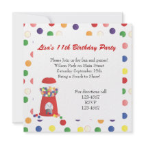Gumball Machine invitations by candystore Gumball Machine invitations