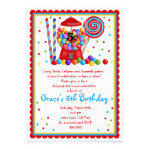Gumball Machine Invitation invitations