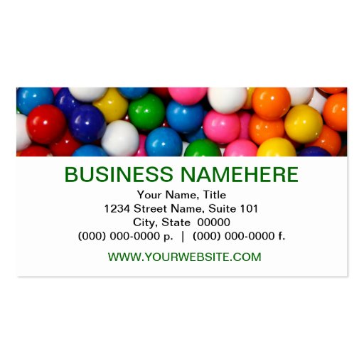 Gumballs Business Cards (front side)