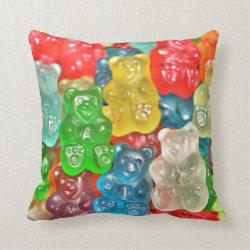 Gummi bears collage fun for  kids & adults cute pillow