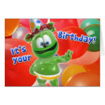 Gummibär Birthday Balloon Card