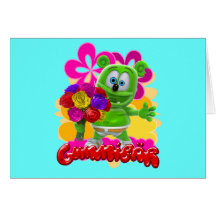 Gummibär Floral Card