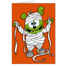 Gummibär Mummy Halloween Card