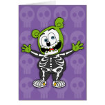 Gummibär Skeleton Halloween Card