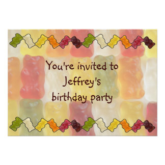 26+ Gummy Bear Invitations, Gummy Bear Announcements &amp; Invites | Zazzle