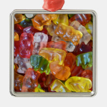 Gummy Bears Background Christmas Tree Ornament