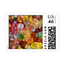 Gummy Bears Background Postage Stamp