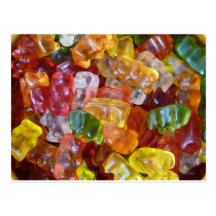 Gummy Bears Background Postcards