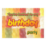 gummy bears birthday invitation
