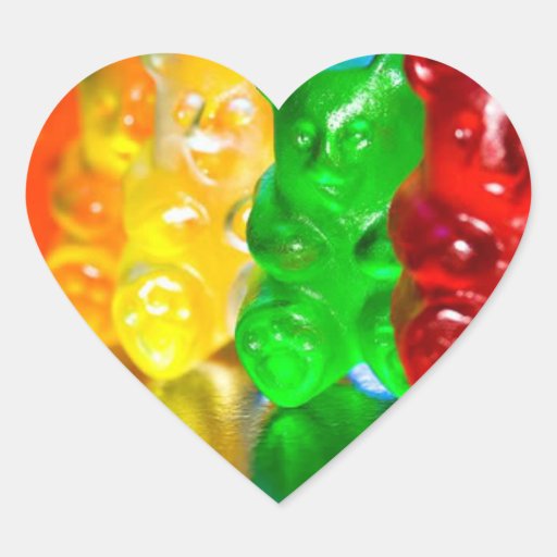 Gummy Bears Heart Sticker Zazzle