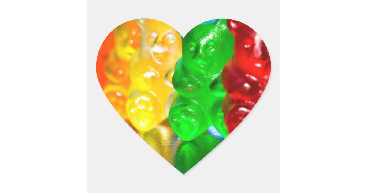 Gummy Bears Heart Sticker Zazzle