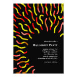Gummy Worm Black Halloween Invitations