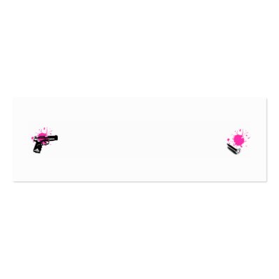 Gun and Bullet Profile Card - ADD TEXT! Business Card Templates by tarilynquinn