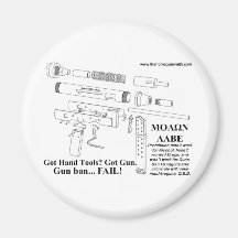 Gun Ban... FAIL! Fridge Magnets
