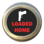Gun Bearing Home Security Round Stickers