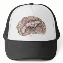 Gun Brain hats by homelyvillain Gun Brain hats