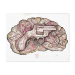 Gun Brain postcards