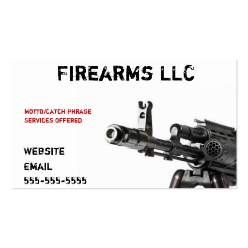 Gun Business Card (front side)