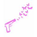 Gun Butterflies Pink t-shirts by treehuggers Gun Butterflies Pink t-shirts