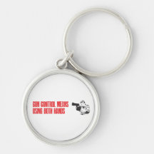 Gun Control Keychain
