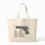 Gun Diagram Canvas Bag