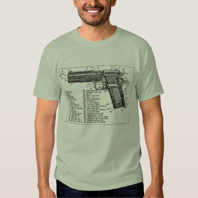 Gun Diagram Tee Shirt