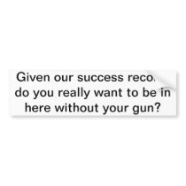 GUN FREE ZONE ACCESSORY STICKER 4 BUMPER STICKER