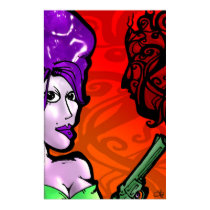 Gun Girl-red posters
