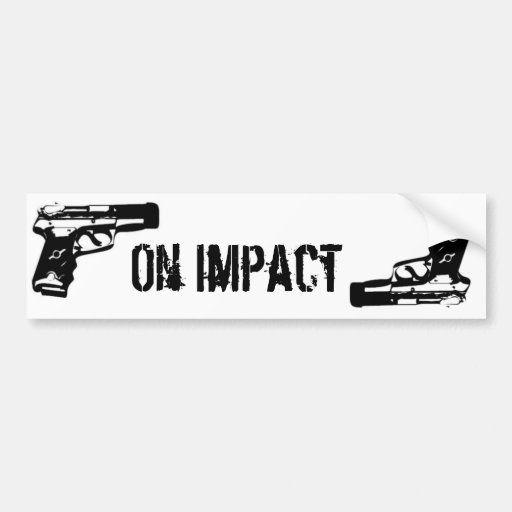 Gun logo bumper sticker Zazzle