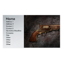 Gun - Model 1851 - 36 Caliber Revolver Business Card Template