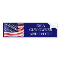 GUN OWNER / VOTER! BUMPER STICKER