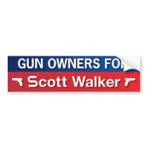 Gun Owners for Scott Walker Bumper Stickers