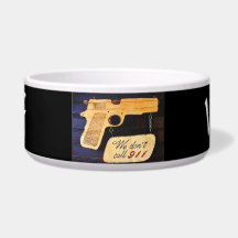 Gun Pet Bowls
