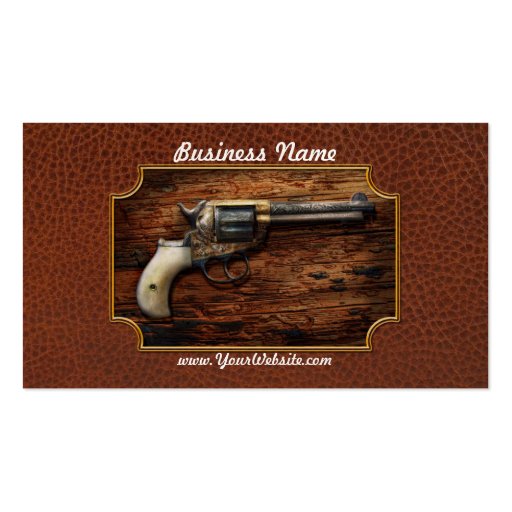Gun- Police - True Grit Business Card Templates (front side)