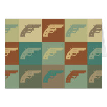 Gun Pop Art Greeting Cards