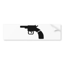 Gun revolver bumper stickers