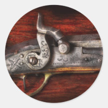 Gun - Rifle Works Round Stickers
