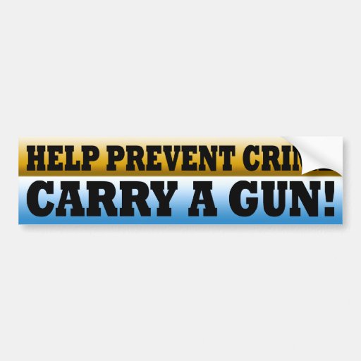 Gun Rights Prevent Crime Bumper Stickers Zazzle