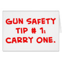 gun safety tip #1 cards