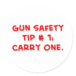 gun safety tip #1 stickers