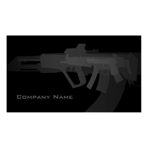 Gun shop business card (front side)