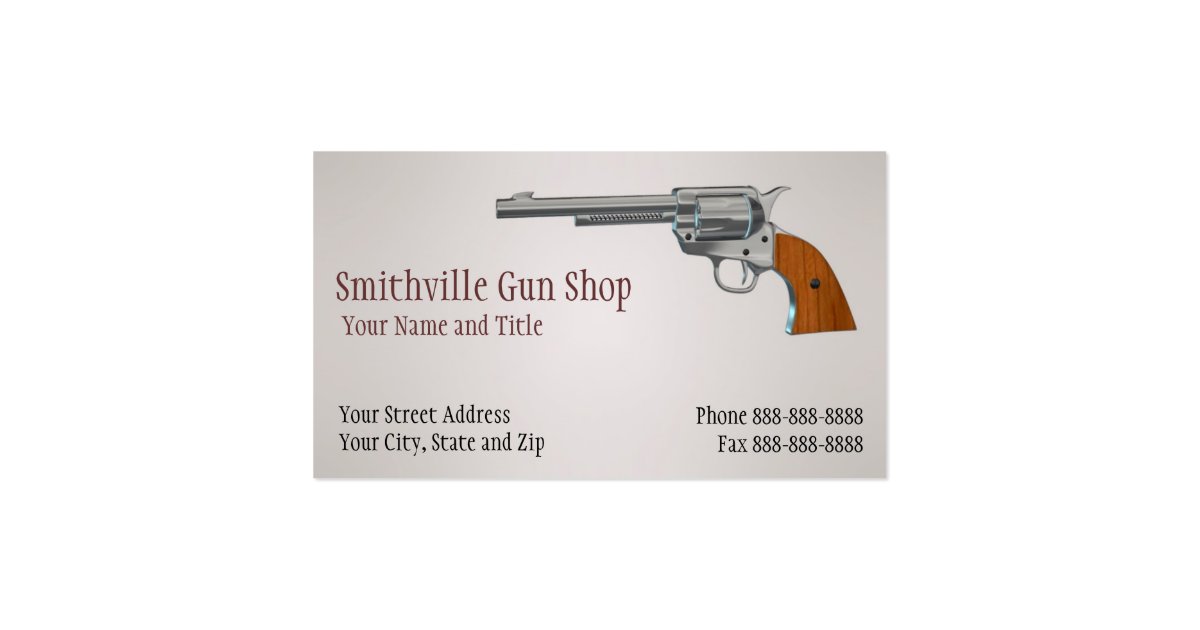 Gun Shop Business Card Zazzle