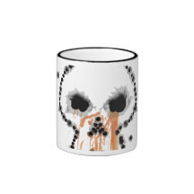 Gun Shots Holes Skull Mug