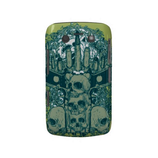 Gun skull blackberry case