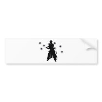 Gun slinger western shoot-out bumper sticker
