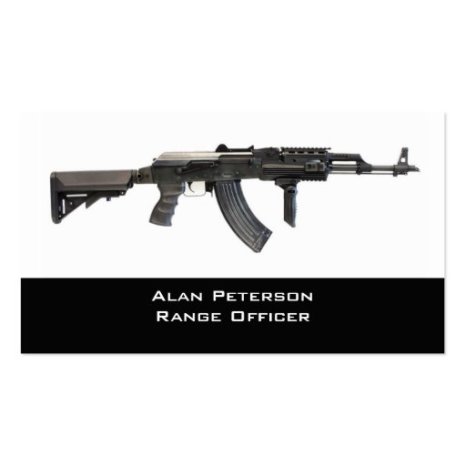 Gun Store / shooting range business card (front side)