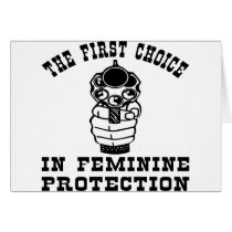Gun, The 1st Choice In Feminine Protection cards