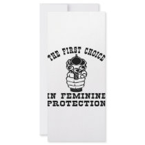 Gun The First Choice In Feminine Protection rack cards