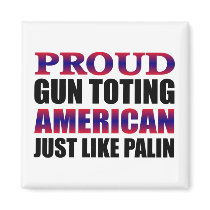 Gun Toting American Anti-Obama Magnet by angela65 Gun Toting American Anti-Obama Magnet