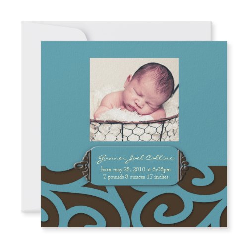 Gunner Joel Birth Announcements invitation